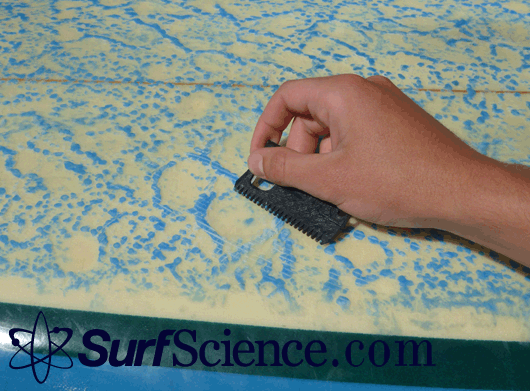 combing surf wax