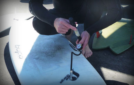 pumping hydroflex surfboard