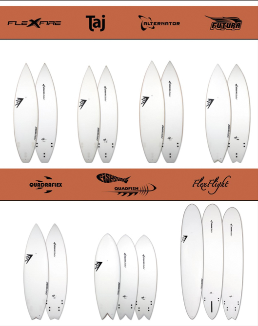 The complete list of Firewire Surfboards